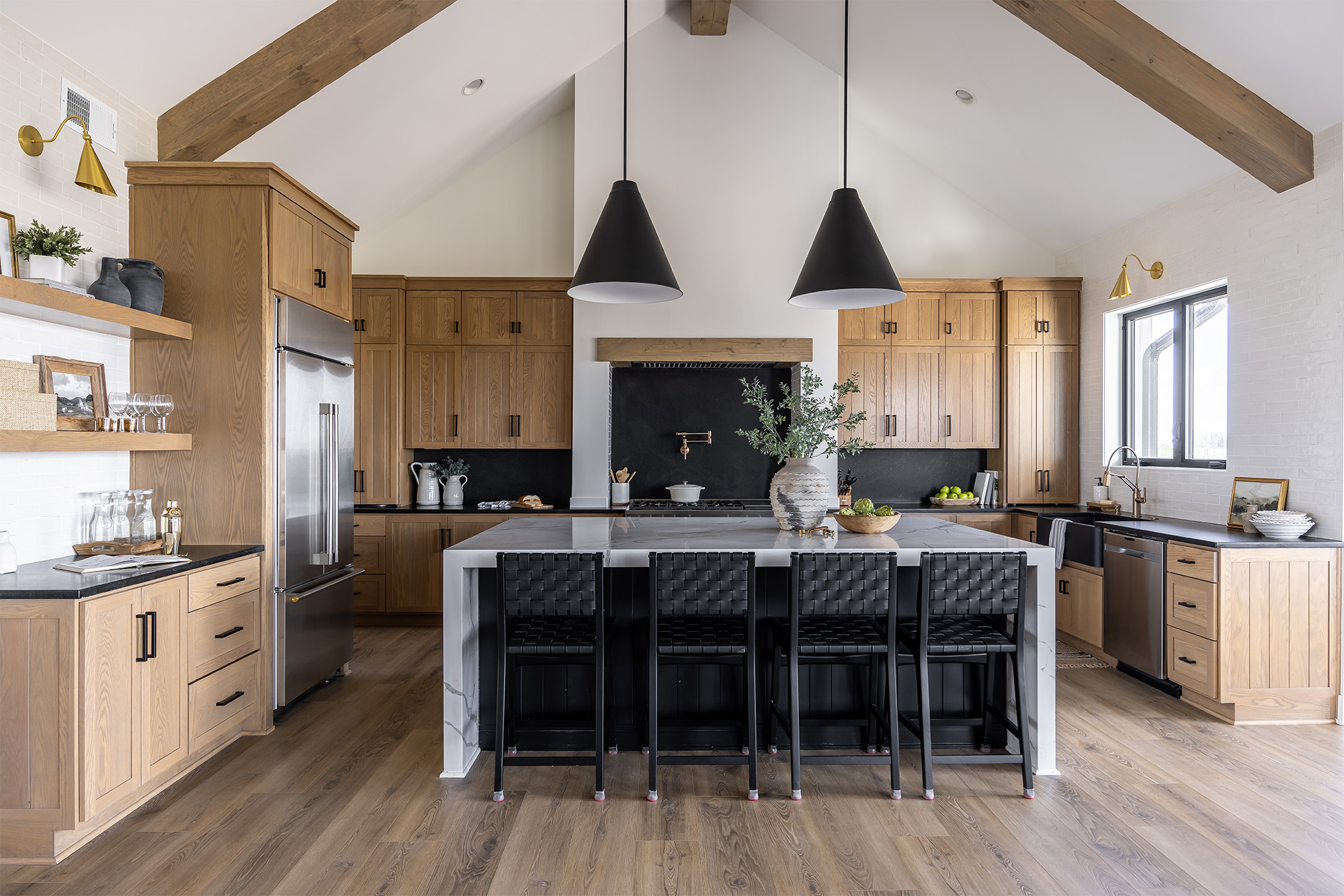 Modern kitchen with cabinetry and countertops